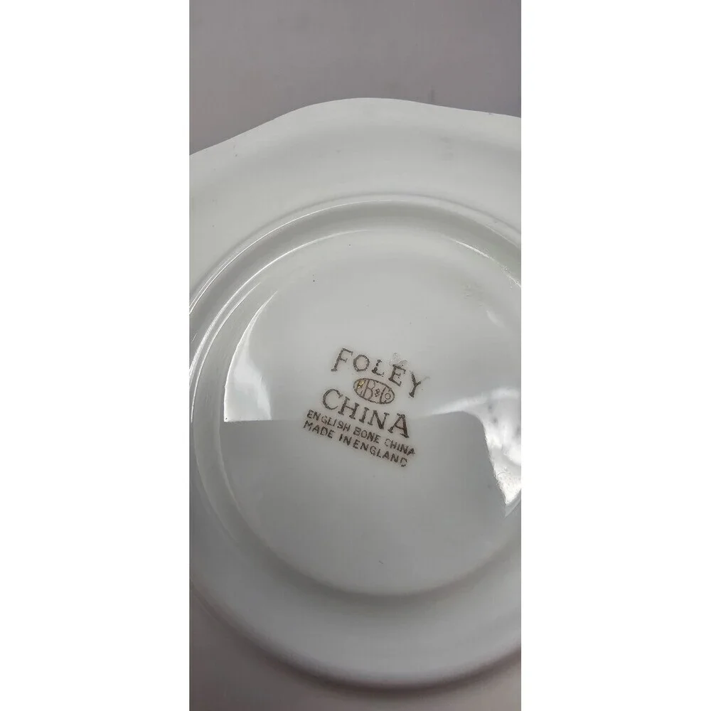Vintage E B Foley English Bone China Saucer Replacement Plate Floral Bouquets